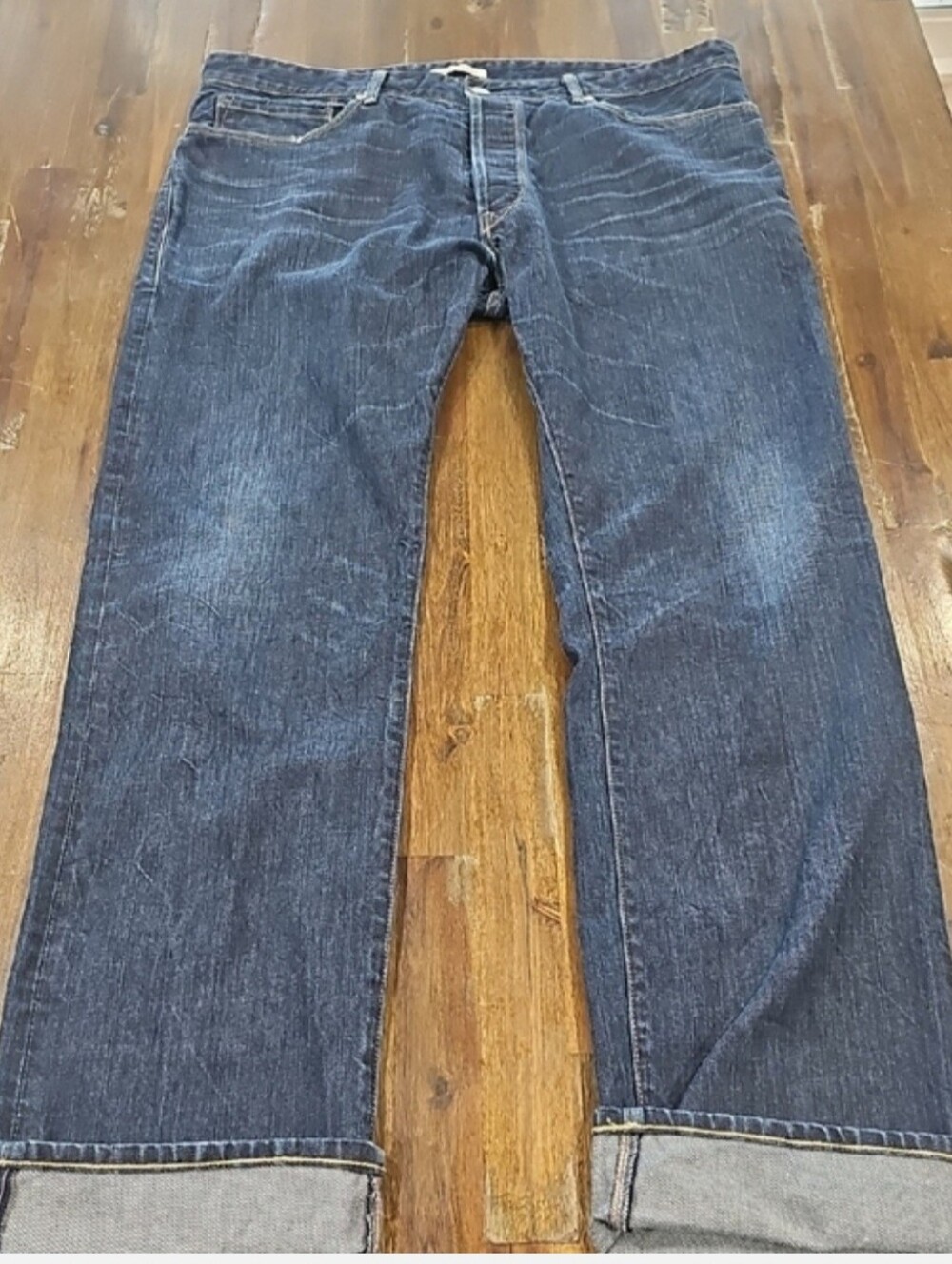 Levi's Made And Crafted Men's Dark Indigo Straight Selvedge Jeans